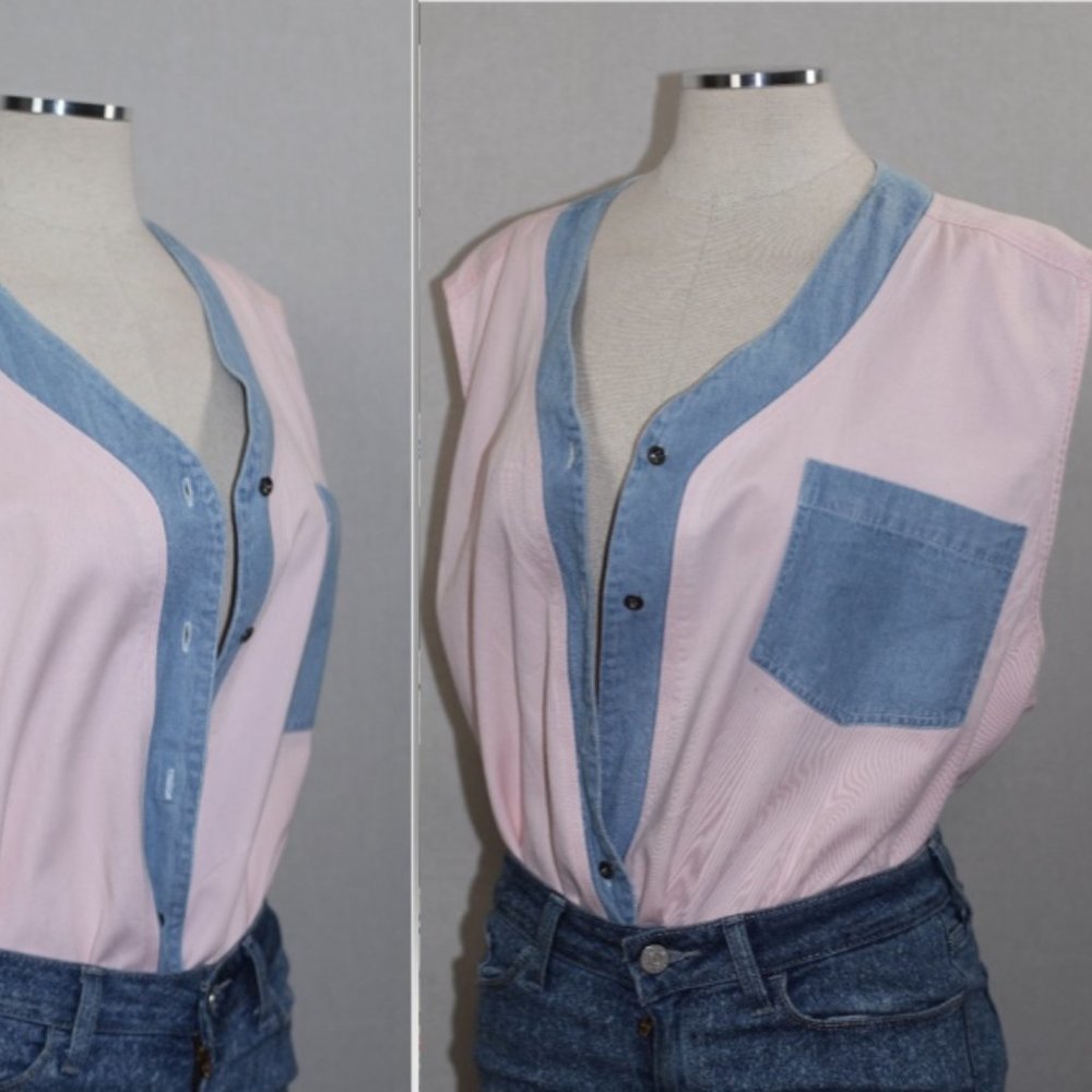 Fitting Image Pink & Blue Blouse - image 2